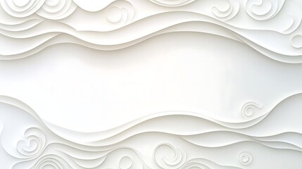 Obraz premium Abstract white paper waves (1)