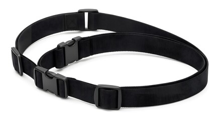 Two black adjustable straps with buckles