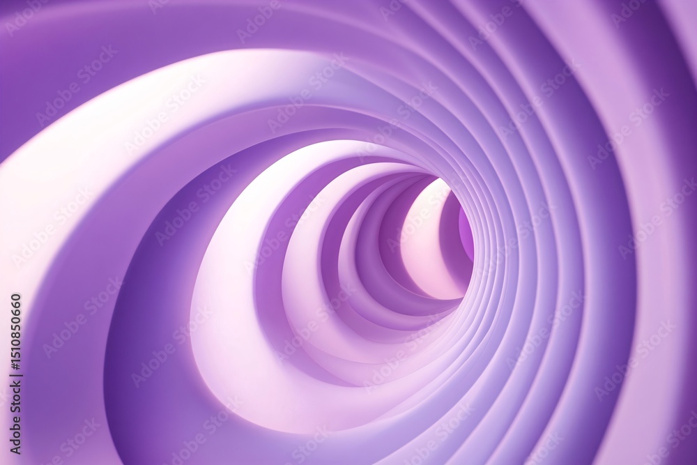 Aufkleber abstract purple spiral tunnel with twisting helix shape. dynamic modern cyberspace background. conce