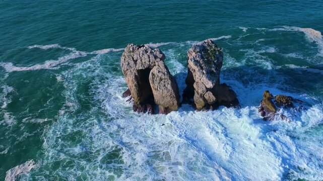 Sunset lights in the Urro del Manzano area of ​​the Dunes of Liencres Natural Park. Liencres, Pi&eacute;lagos Municipality, Costa Quebrada Geopark, Cantabrian Sea, Cantabria, Spain, Europe