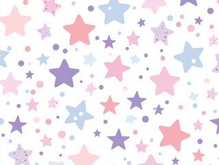 Pastel Star Pattern for Children's Products and Baby Decor
