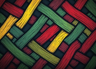 Vibrant Interwoven Textile Pattern for Cultural and Product Design