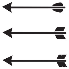 Bow arrow vector icons set vector illustration