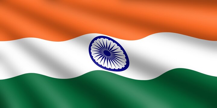 Indian Flag Waving Background Design 15 August Independence Day Celebration Patriotic Tricolor 