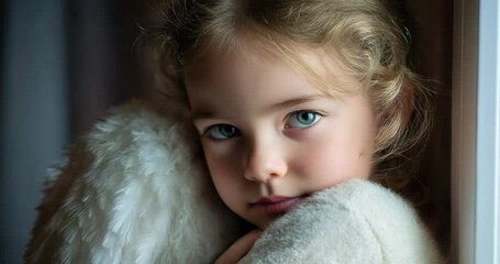 a Young Girl with Angelic Features and Serene Expression - Powered by Adobe