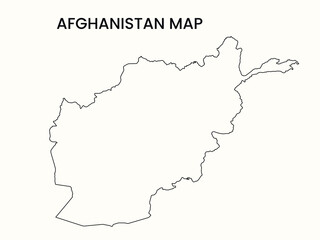 Map of Afghanistan, Afghanistan Map Vector Illustration.