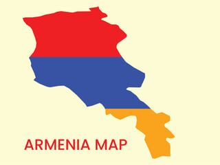 Obraz premium Map of Armenia, Armenia Map Vector Illustration.