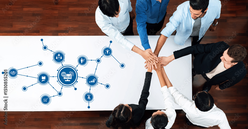 Leinwandbilder a diverse group of professionals collaborating in a business meeting, focusing on teamwork and strat