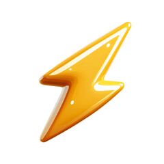 Yellow Lightning bolt icon isolated on white background. Flash icon. Charge flash icon. Thunder bolt. Lighting strike