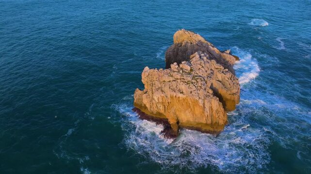 Sunset lights in the Urro del Manzano area of ​​the Dunes of Liencres Natural Park. Liencres, Pi&eacute;lagos Municipality, Costa Quebrada Geopark, Cantabrian Sea, Cantabria, Spain, Europe