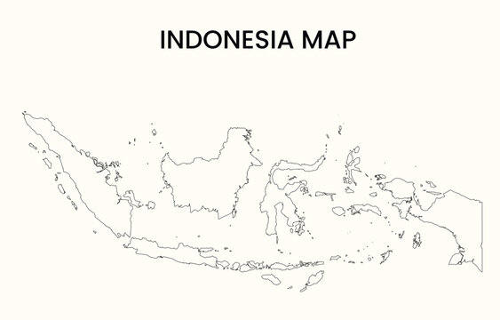 Map of Indonesia, Indonesia Map Vector Illustration.
