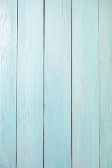 Wooden Blue, color plank Background with soft light well use editing display product and text on free space. Close up. Top view.