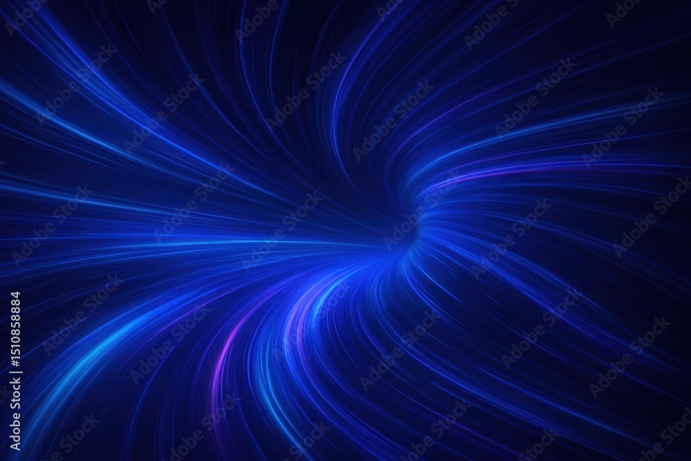 Poster abstract swirling blue and purple lights creating a dynamic time tunnel effect futuristic technology