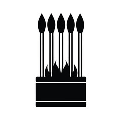 Matches Icon Vector Flat And Clean Look