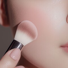 Woman with Natural Makeup and Soft Expression