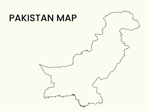 Map of Pakistan, Pakistan Map Vector Illustration.