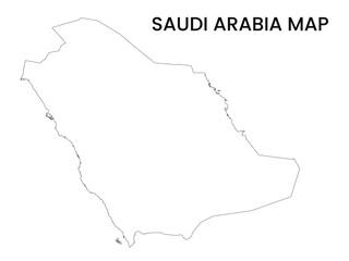 Map of Saudi Arabia, Saudi Arabia Map Vector Illustration. Saudi Arabia
