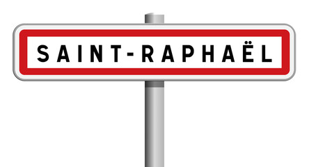 Panneau d'entrée Saint-Raphaël, Var, Provence-Alpes-Côte d'Azur