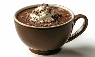 Hot chocolate in brown mug