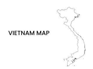 Map of Vietnam, Vietnam Map Vector Illustration.