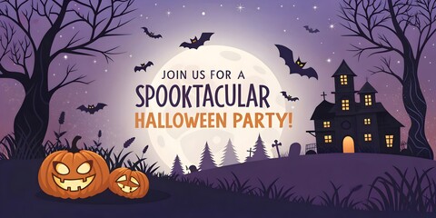 Spooktacular Halloween Party Invitation Design