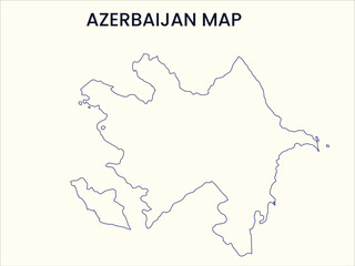 Obraz premium Map of Azerbaijan, Azerbaijan Map Vector Illustration.