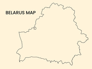 Map of Belarus, Belarus Map Vector Illustration.