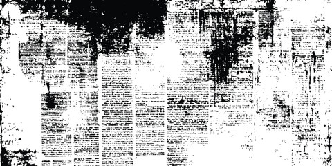  Vector newspaper paper grunge vintage old aged texture. Vintage grunge newspaper collage background. 