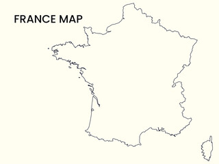 Map of France, France Map Vector Illustration.