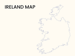 Map of Ireland, Ireland Map Vector Illustration.