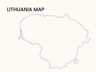 Map of Lithuania, Lithuania Map Vector Illustration.