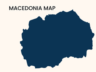 Map of Macedonia, Macedonia Map Vector Illustration.