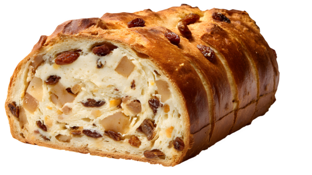 swiss birn bread with food stuffing 