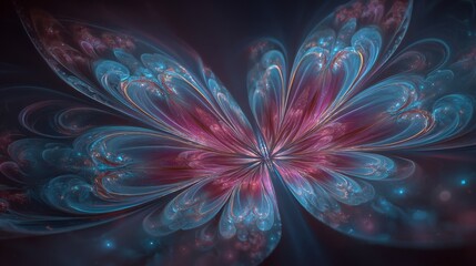 Intricate, detailed butterfly design with shimmering colors.