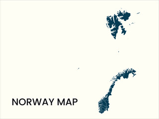 Obraz premium Map of Norway, Norway Map Vector Illustration.