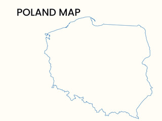Map of Poland, Poland Map Vector Illustration.