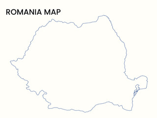 Map of Romania, Romania Map Vector Illustration.