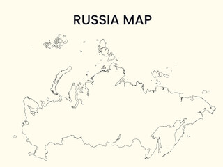 Map of Russia, Russia Map Vector Illustration.