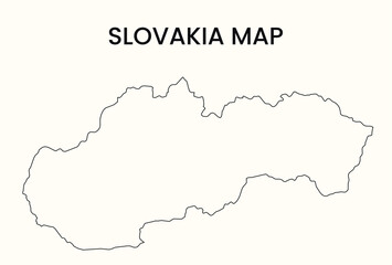 Map of Slovakia, Slovakia Map Vector Illustration.