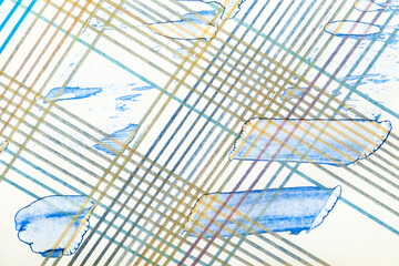 Colorful stripes on white paper, abstract background