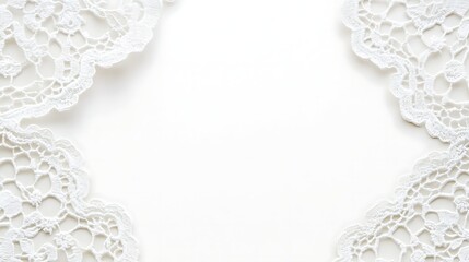 Delicate white lace border