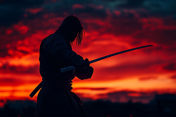 Man holding a katana