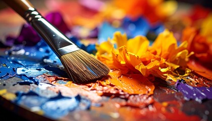 Obraz premium Vibrant colors on palette
