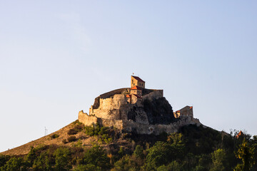 Famous Rupea fortress in Transylvania, Romania. Rupea Citadel (Cetatea Rupea)