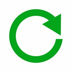 vector illustration of an arrow, green recycle arrow icon, recycle symbol, recycling icon, recycle, reuse, reduce, ecology,  