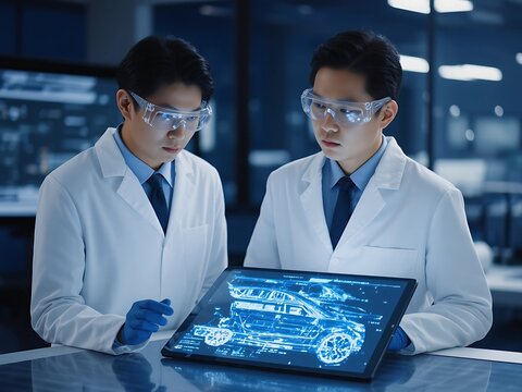 Researchers are studying electric vehicles.