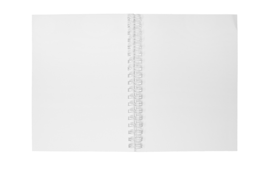 blank notebook isolated on white