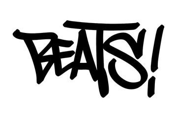 A bold and energetic graffiti tag, the word 