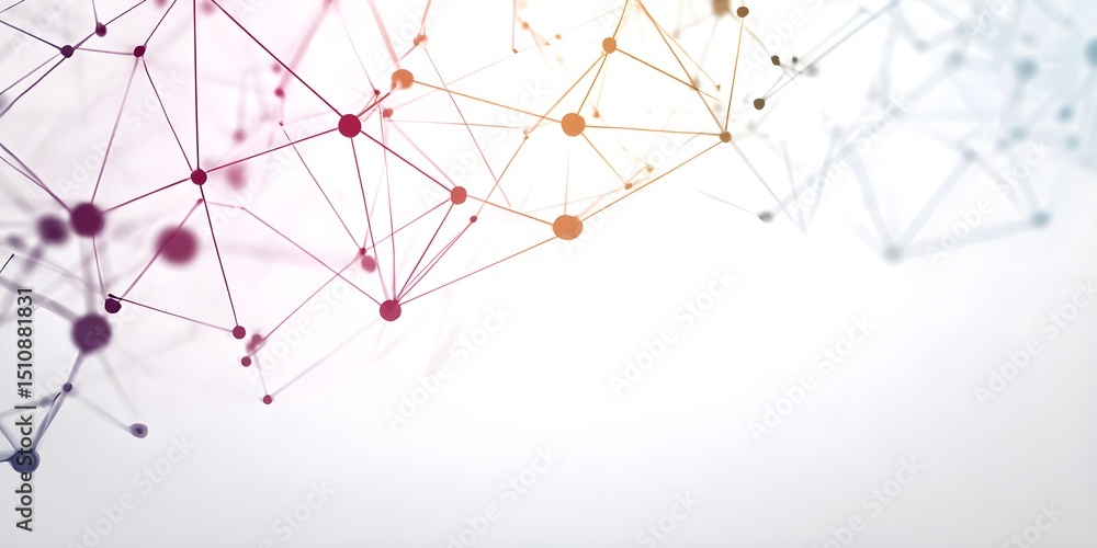 Aufkleber dynamic network connections abstract digital universe infographic design modern technology wide angl