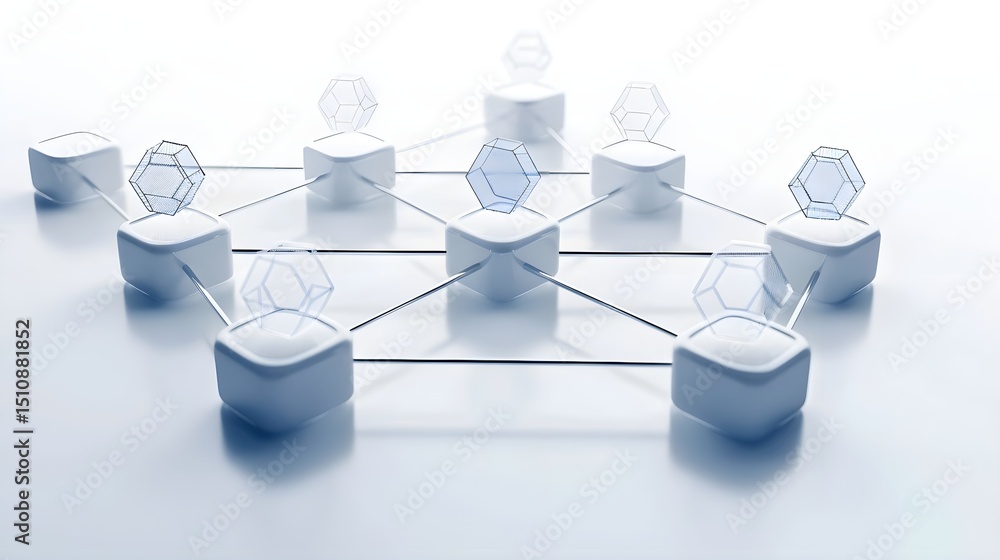 Aufkleber innovative blockchain network development virtual space technology concept digital environment high 